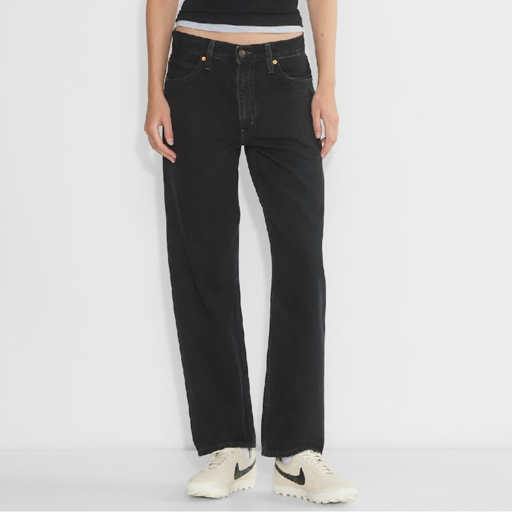 Levi's Black Straight-Leg Dad Jeans Classic Style